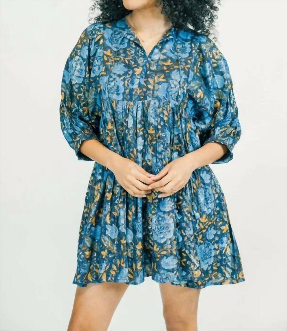 NEW CLARA THE LABEL clover mini dress in moonlit petal